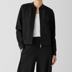 Eileen Fisher bomber jacket, likely made from 100% silk Size Xs